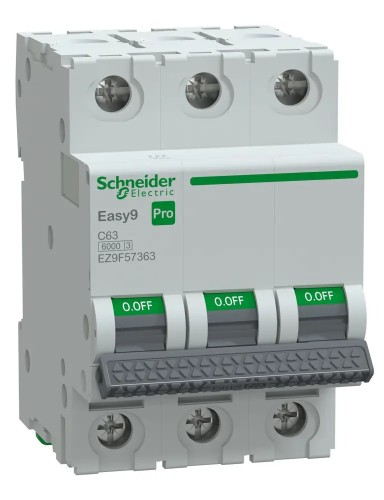 Автоматический выключатель SCHNEIDER ELECTRIC 63А Easy9 Pro 3P C 6 кА EZ9F57363