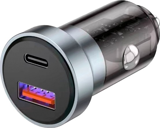 Автомобильное зарядное устройство REXANT 18-2243-5 c двумя портами (USB-A + USB-C) c LED-подсветкой