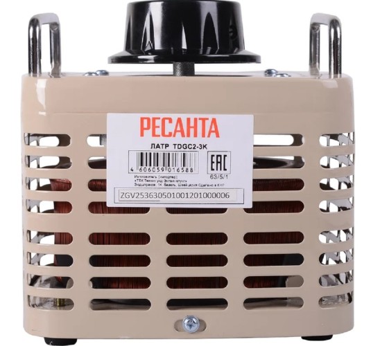 Автотрансформатор Ресанта TDGC2 -  3K однофазный (ЛАТР) 63/5/3 - изображение 3