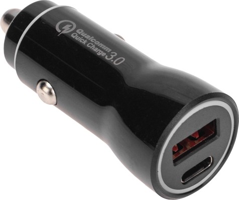 Автозарядка REXANT 18-1200 в прикуриватель АЗУ USB-A (QC 3.0)+USB