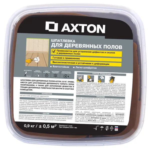 Шпатлёвка Axton для деревянных полов 0.9 кг хани - изображение 2