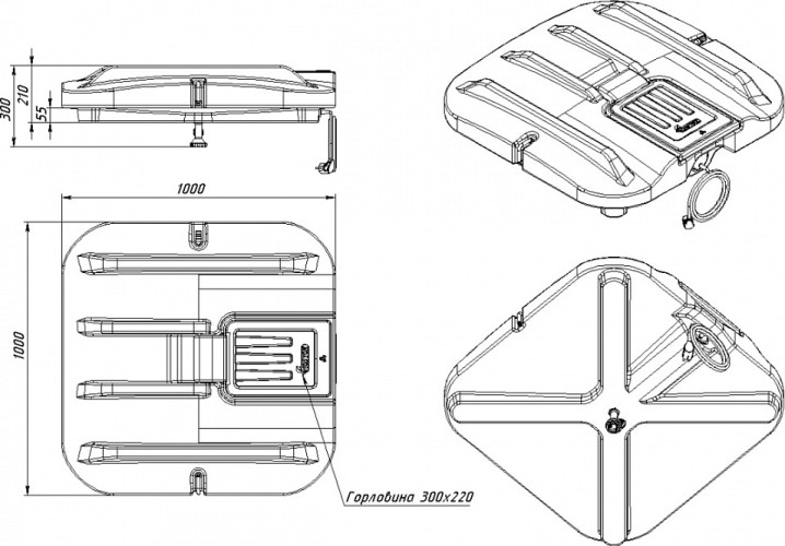 Бак для душа ЭКОПРОМ Rostok Ок 110 л. с подогревом 2014.0110.899.000 - изображение 3