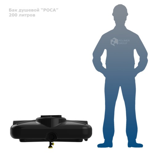 Бак для душа POLIMER GROUP «РОСА» 200л с крышкой и подогревом DRS200S112 - изображение 2