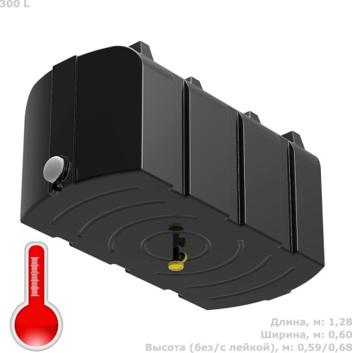 Бак для душа POLIMER GROUP серии «R» 300 л с крышкой и подогревом DR300S112 - изображение 2