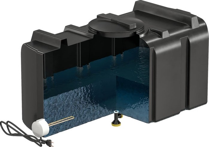 Бак для душа POLIMER GROUP серии «R» 300 л с крышкой и подогревом DR300S112 - изображение 5