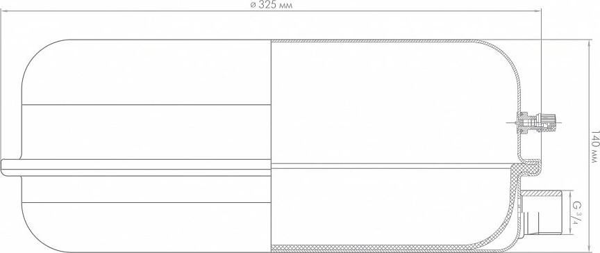 Бак расширительный ДЖИЛЕКС   10 л плоский 7710 - изображение 3