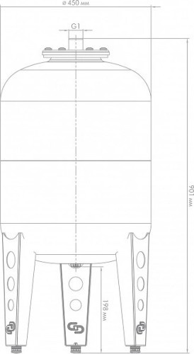 Бак расширительный ДЖИЛЕКС 100 л цилиндрический 7790 - изображение 4