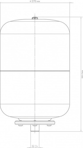 Бак расширительный ДЖИЛЕКС 24 л цилиндрический 7724 - изображение 3