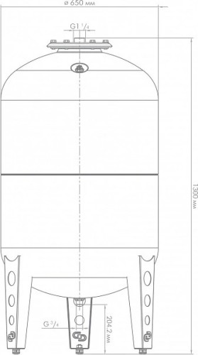 Бак расширительный ДЖИЛЕКС 300 л цилиндрический 7793 - изображение 4