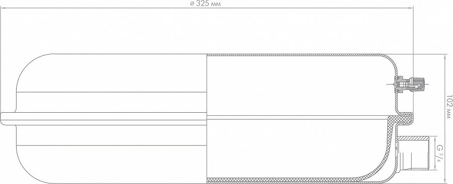 Бак расширительный ДЖИЛЕКС    6 л плоский 7706 - изображение 3