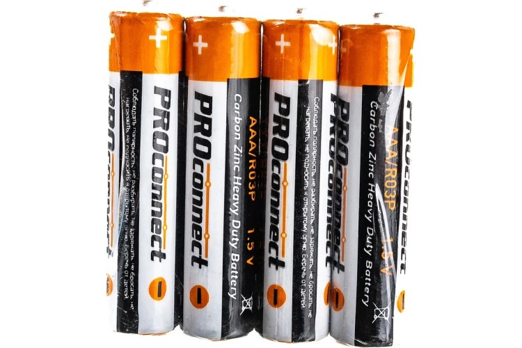 Батарейка Proconnect 30-0020 солевая AAA/R03, 1,5B, 4 шт - изображение 2