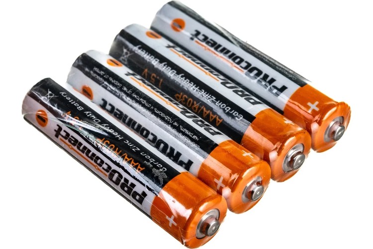 Батарейка Proconnect 30-0020 солевая AAA/R03, 1,5B, 4 шт