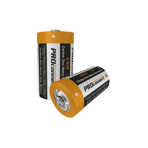 Батарейка Proconnect 30-0050 солевая D/R20, 1,5B, 2 шт