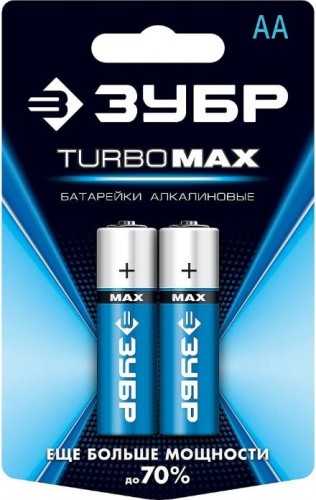 Батарейка ЗУБР Turbo-MAX тип AA, 2 шт. 59206-2C_z01