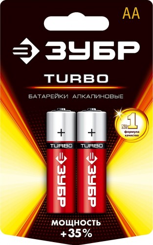 Батарейка ЗУБР Turbo тип AA, 2 шт. 59213-2C_z01