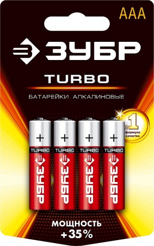 Батарейка ЗУБР Turbo тип AAA, 4 шт. 59211-4C_z01