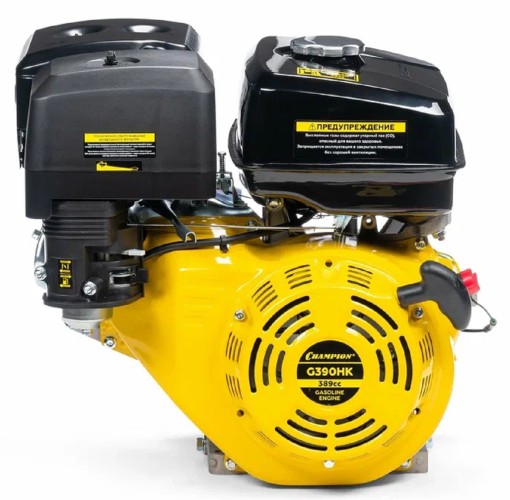 Бензиновый двигатель CHAMPION G390HK (13лс/9,6квт 389см³ 25,4мм шпонка 30,7кг)
