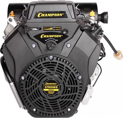 Бензиновый двигатель CHAMPION G760HKE (24лс/18квт 764см³ 25мм 48,5кг шпонка,эл.стартер, - изображение 2