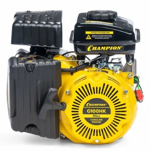 Бензиновый двигатель CHAMPION G100HK (2,5лс/1,84квт 99см³ 16мм, шпонка, 10,4кг)