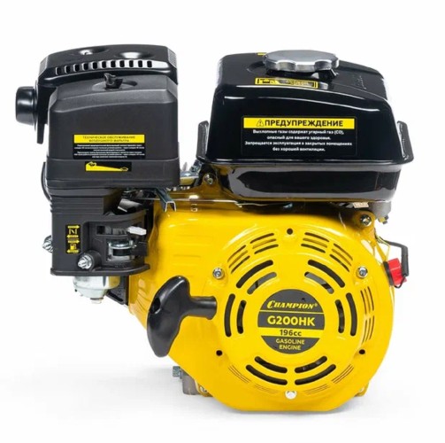 Бензиновый двигатель CHAMPION G200HK (6,5лс/4,8квт 196см³ 19мм шпонка 15,4кг)