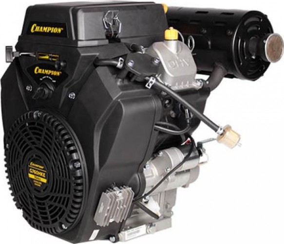 Бензиновый двигатель CHAMPION G760HKE (24лс/18квт 764см³ 25мм 48,5кг шпонка,эл.стартер,