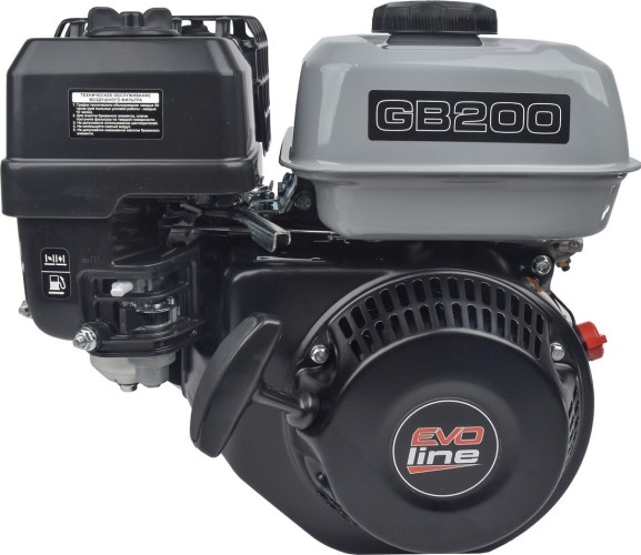 Бензиновый двигатель Evoline GB 200 6,5 л.с. (вал 19,05 мм) 1T90QW200EVO - изображение 3