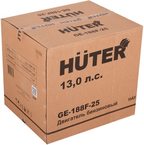 Бензиновый двигатель HUTER GE-188F-25 13,0 л.с. (вал 25 мм) 70/15/4 - изображение 2