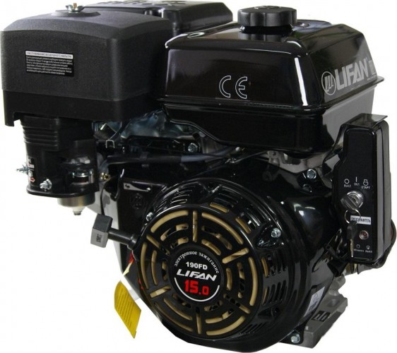 Бензиновый двигатель LIFAN 190FD- 3А 15,0 л.с. (вал 25 мм, 3А, электростартер) 190FD-3А