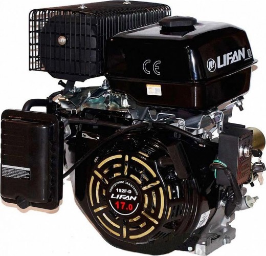 Бензиновый двигатель LIFAN 192F D-7A 17,0 л.с. (вал 25 мм, 7А, электростартер) 192FD-7A