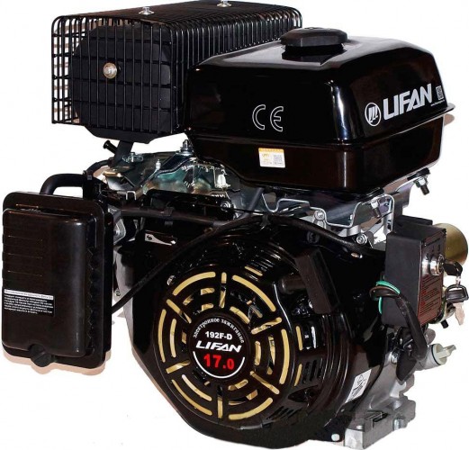 Бензиновый двигатель LIFAN 192F D-3А 17,0 л.с. (вал 25 мм, 3А, электростартер) 192FD-3А