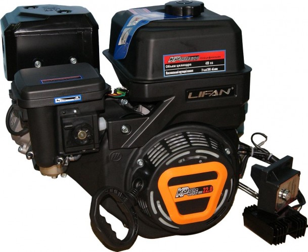 Бензиновый двигатель LIFAN KP460Е ECC 18А 22 л.с. (вал 25 мм, 18А, электростартер)