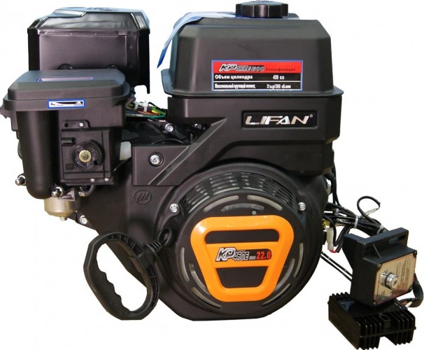 Бензиновый двигатель LIFAN KP460Е ECC 18А 22 л.с. (вал 25 мм, 18А, электростартер) - изображение 4