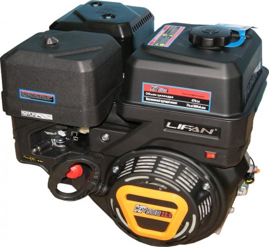 Бензиновый двигатель LIFAN KP500E  3А 22 л.с. (вал 25 мм, 3А, электростартер) KP500E 3А