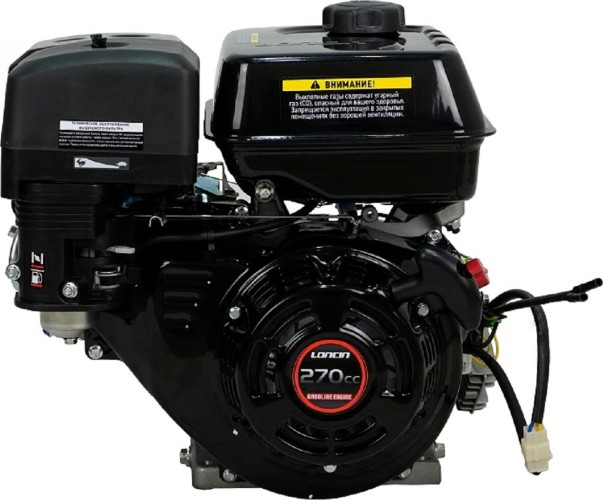 Бензиновый двигатель LONCIN G270F-B D22 5А 9,0 л.с. (вал 22 мм, 5А, редуктор, сцепление) 00-00153927