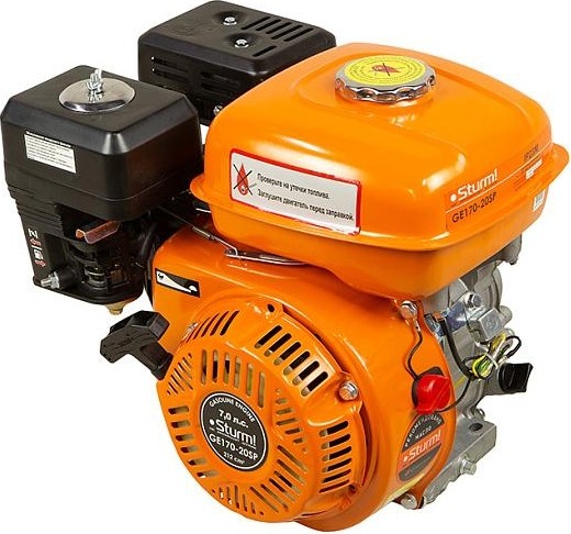Бензиновый двигатель Sturm GE170-20SP для мотоблока, 3-х ручейковый шкив - изображение 2