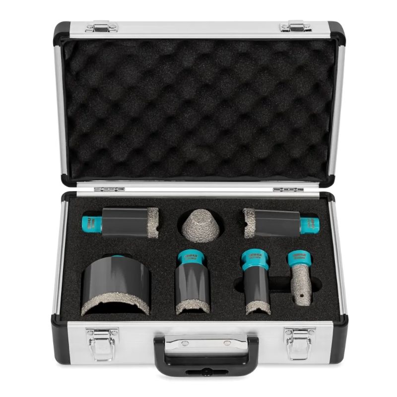 Набор коронок алмазных BIHUI 25/35/40/45/68 мм + Фреза 20 мм + Фреза конусная 20-48 DBDMS7 - изображение 2