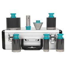 Набор коронок алмазных BIHUI 25/35/40/45/68 мм + Фреза 20 мм + Фреза конусная 20-48 DBDMS7 - изображение 4