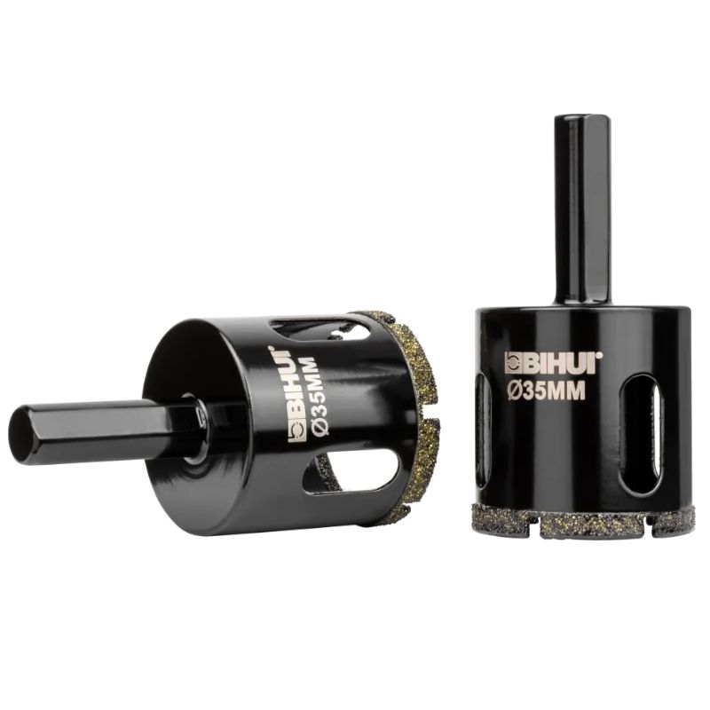 Коронка алмазная по стеклу и керамике BIHUI гальваническая 35 мм DBW35 - изображение 2