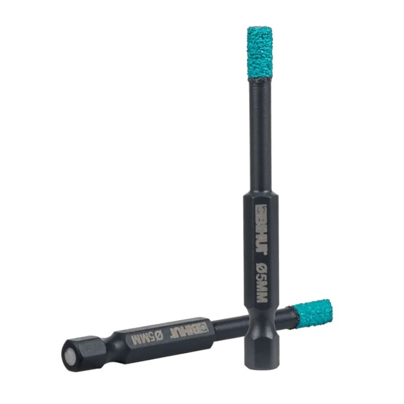 Коронка алмазная по керамограниту BIHUI на дрель, вакуумная пайка 5 мм DBDQ05 - изображение 2