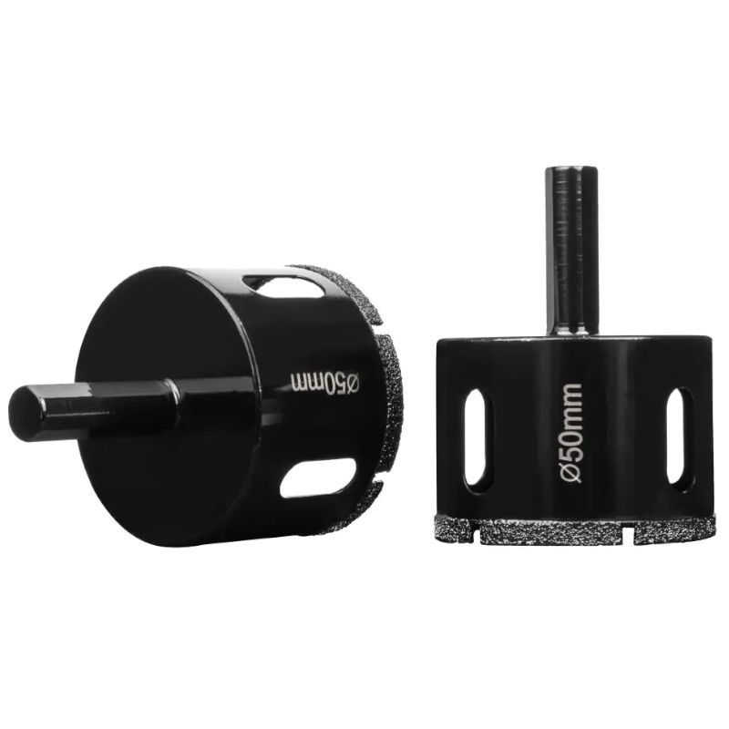 Коронка алмазная по стеклу и керамике BIHUI гальваническая 50 мм DBW50 - изображение 2