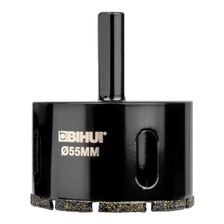 Коронка алмазная по стеклу и керамике BIHUI гальваническая 55 мм DBW55 - изображение 3