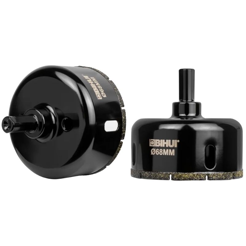 Коронка алмазная по стеклу и керамике BIHUI гальваническая 68 мм DBW68 - изображение 2