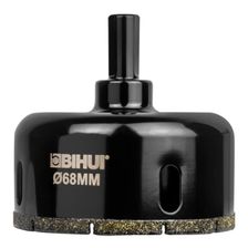 Коронка алмазная по стеклу и керамике BIHUI гальваническая 68 мм DBW68 - изображение 3