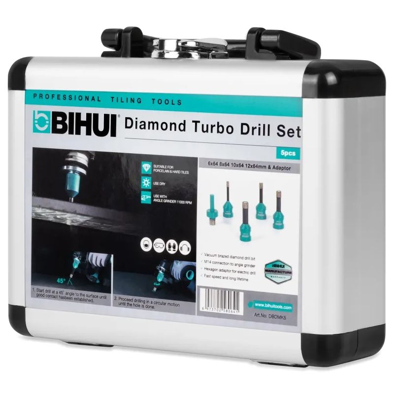 Набор алмазных коронок BIHUI 6/8/10/12 мм + переходник с М14 на хвостовик для дрели DBDMK5 - изображение 3