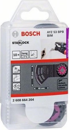 Биметаллическое погружное пильное полотно  BOSCH AYZ 53 BPB 53х40 мм (10 шт.) 2608664204 - изображение 2