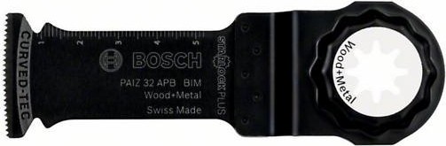 Биметаллическое погружное пильное полотно  BOSCH 60 х 32 мм BIM PAIZ 32 APB Wood and Metal 2608662558