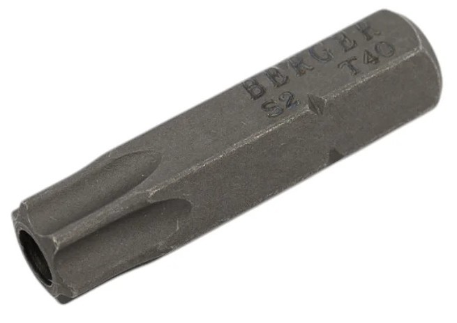 Бита для заворачивания BERGER BG2395 TORX T40Hx25мм c отверстием 2 шт., S2