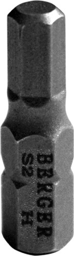 Бита для заворачивания BERGER BG2377 HEX4x25мм, 2 шт., S2