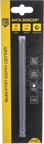 Бита для заворачивания BERGER BG2421 PH2x150мм, S2