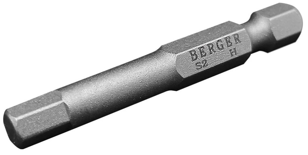 Бита для заворачивания BERGER BG2404 HEX3x50мм, 2 шт., S2
